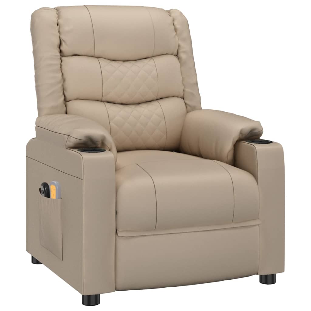 Massagesessel Elektrisch -Braun Kunstleder