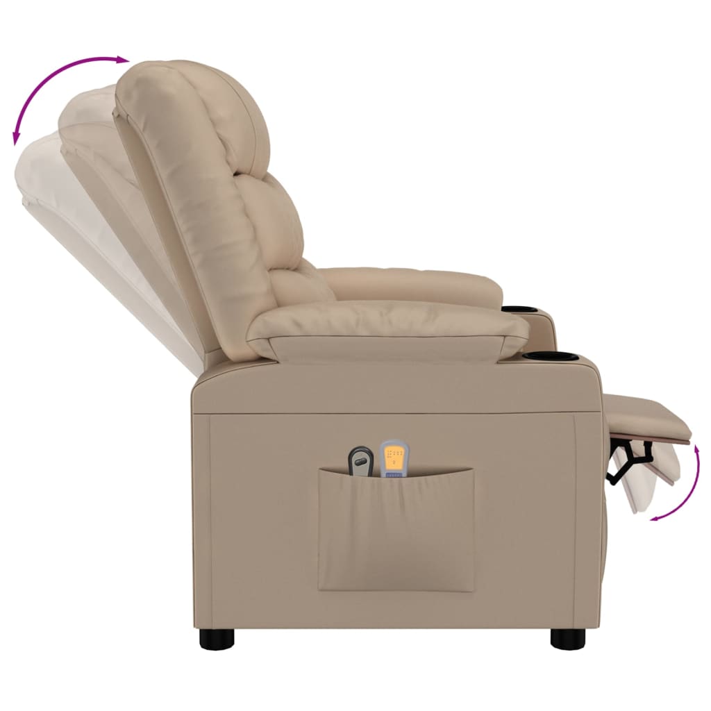 Massagesessel Elektrisch -Braun Kunstleder