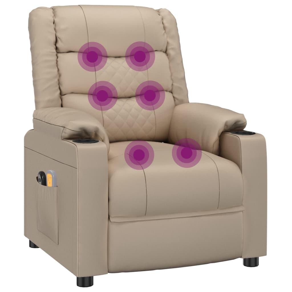 Massagesessel Elektrisch -Braun Kunstleder