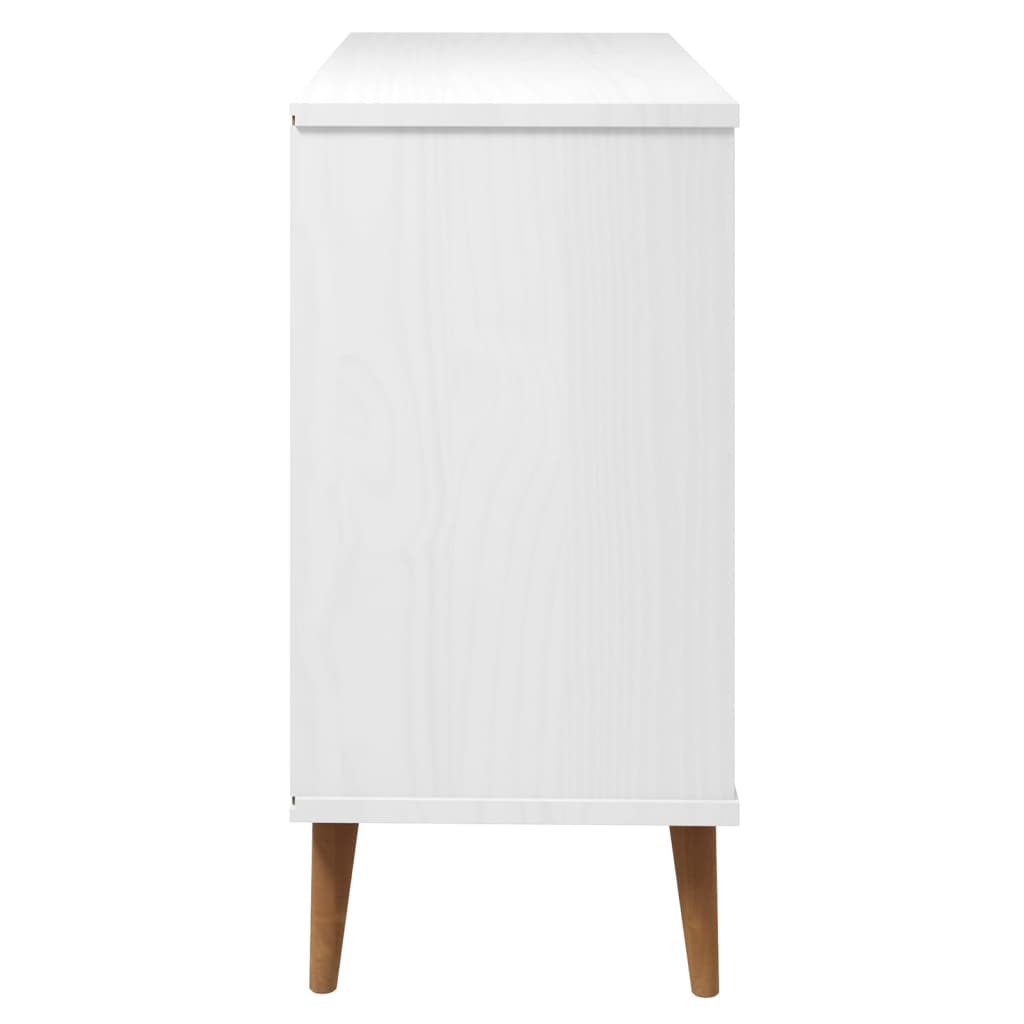 Schubladenschrank Molde 113X40X80 Cm Massivholz Kiefer