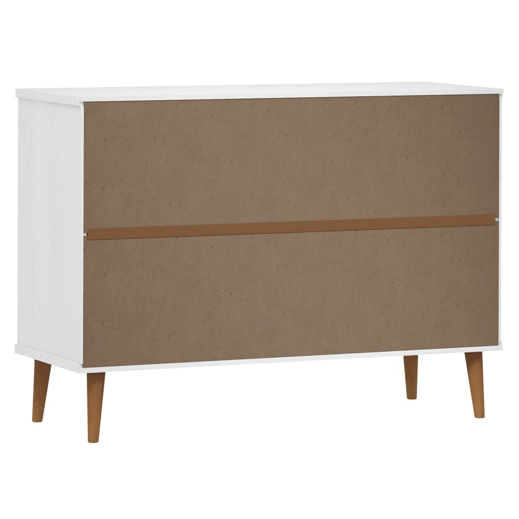Schubladenschrank Molde 113X40X80 Cm Massivholz Kiefer