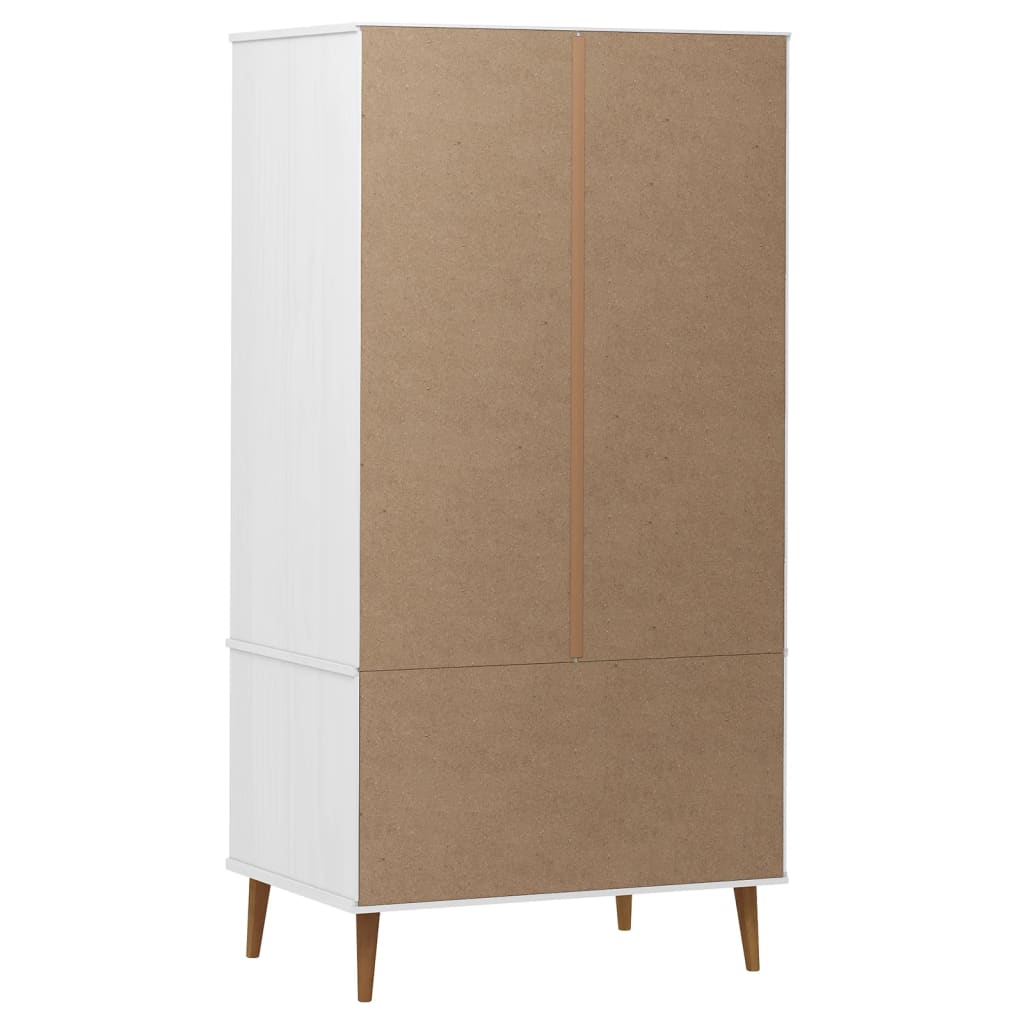 Kleiderschrank Molde 90X55X175 Cm Massivholz Kiefer