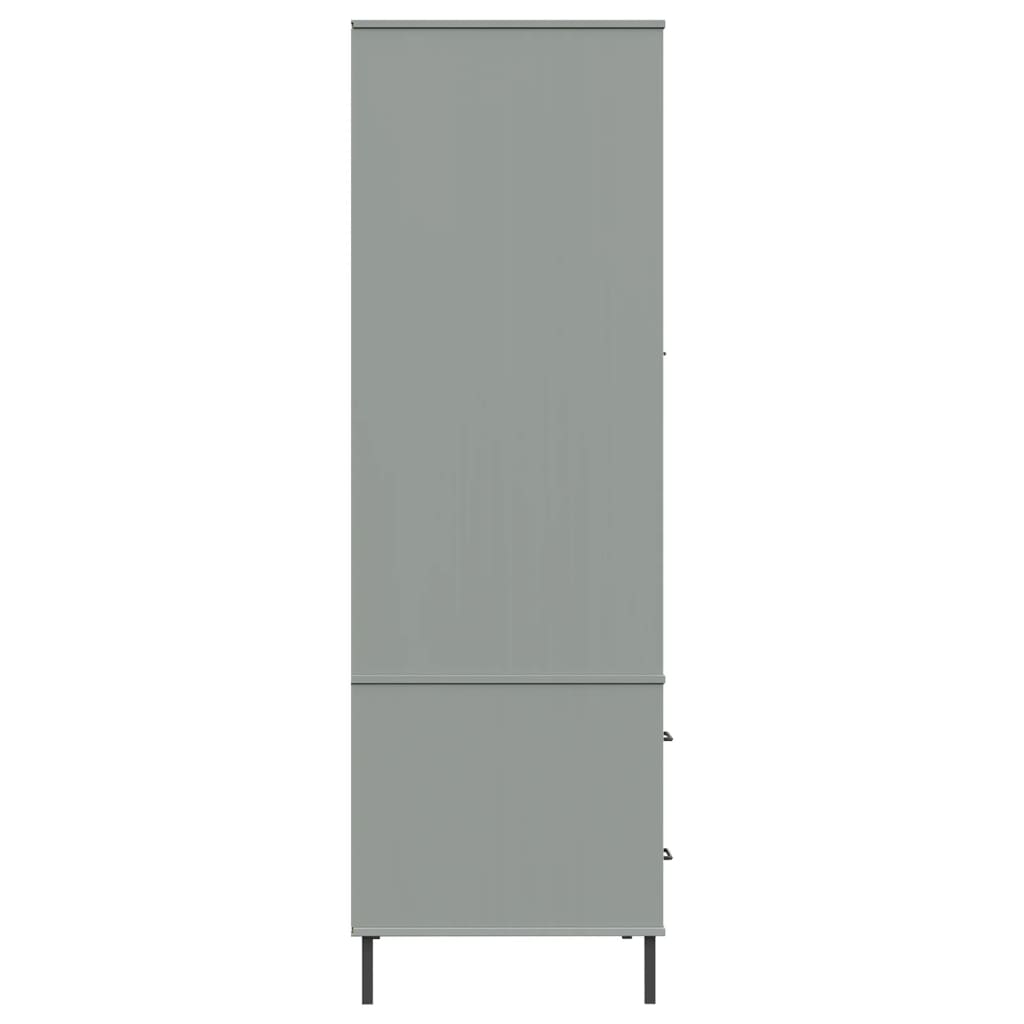 Kleiderschrank Oslo Metallbeine 90X55X172,5Cm Massivholz