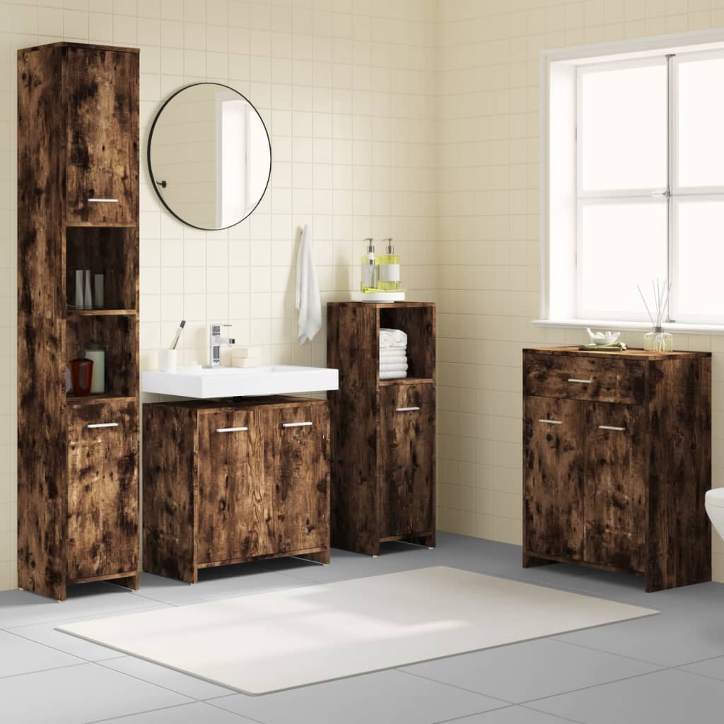 4-Tlg. Badmöbel-Set Artisan-Eiche Holzwerkstoff