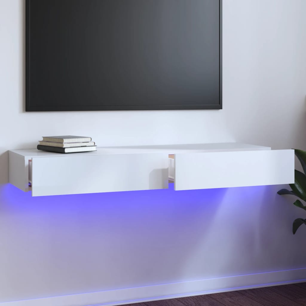 Tv-Schrank Mit Led-Leuchten Artisan-Eiche 60X35X15,5 Cm