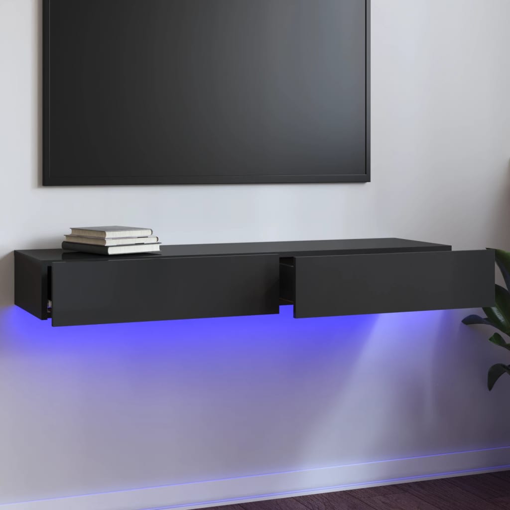 Tv-Schrank Mit Led-Leuchten Artisan-Eiche 60X35X15,5 Cm