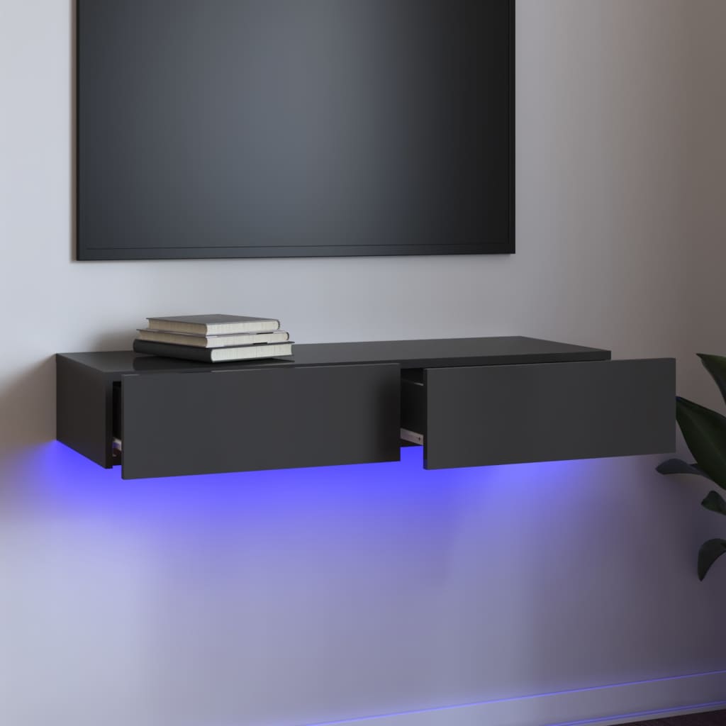 Tv-Schrank Mit Led-Leuchten Artisan-Eiche 60X35X15,5 Cm