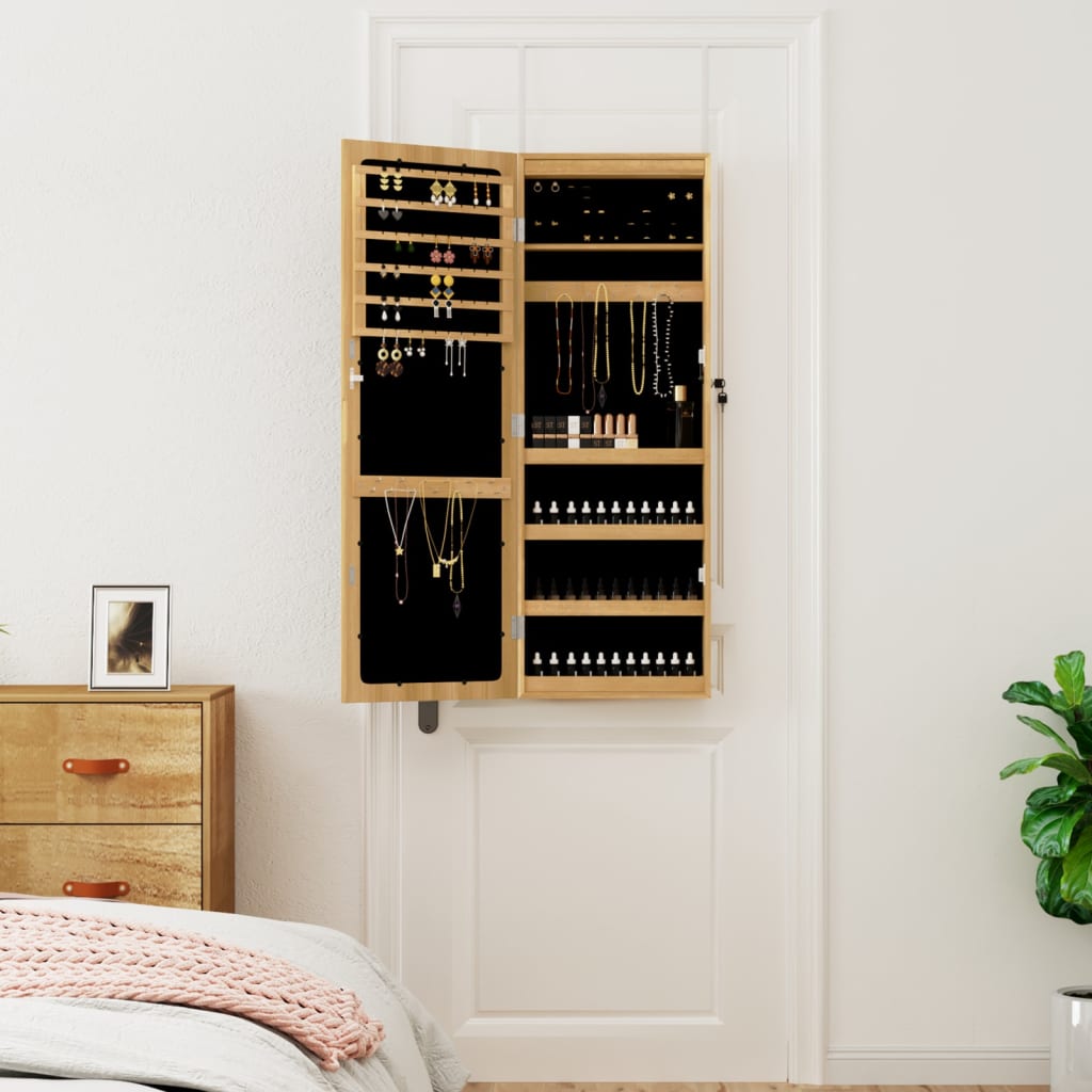 Spiegel-Schmuckschrank Mit Led-Beleuchtung Wandmontage