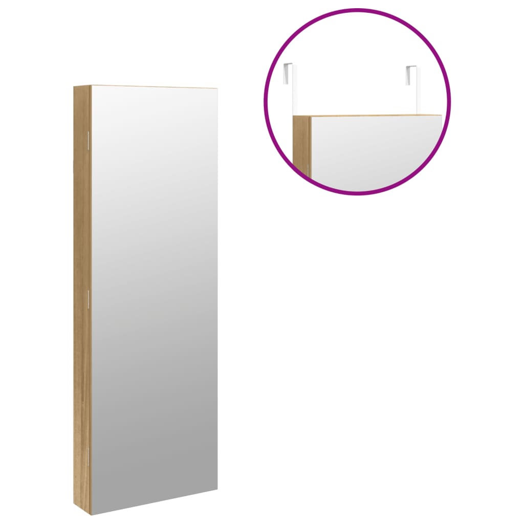 Spiegel-Schmuckschrank Mit Led-Beleuchtung Wandmontage