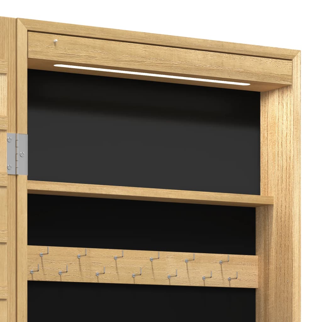 Spiegel-Schmuckschrank Mit Led-Beleuchtung Wandmontage