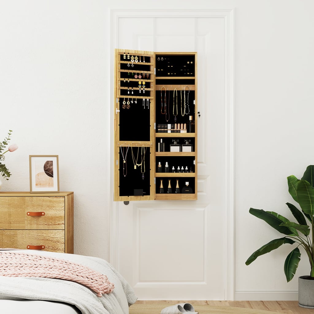 Spiegel-Schmuckschrank Mit Led-Beleuchtung Wandmontage