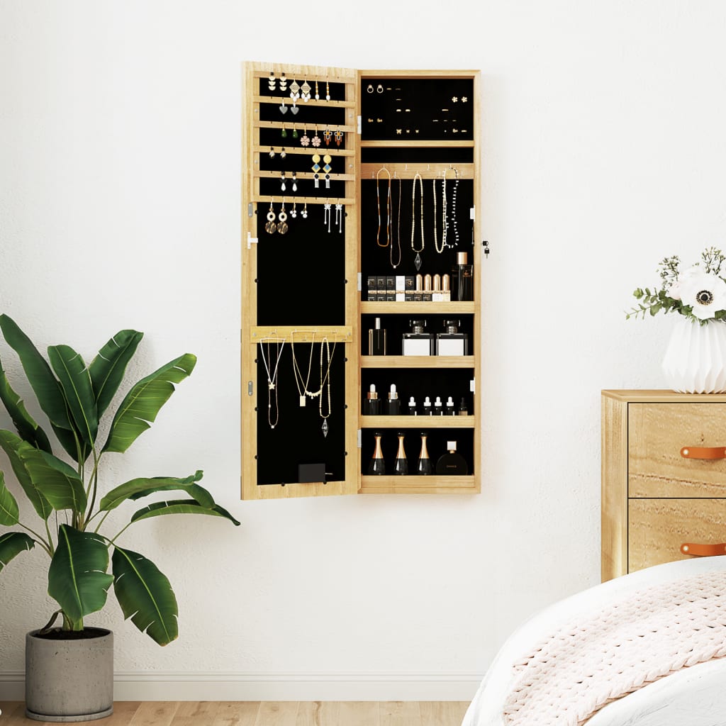 Spiegel-Schmuckschrank Mit Led-Beleuchtung Wandmontage