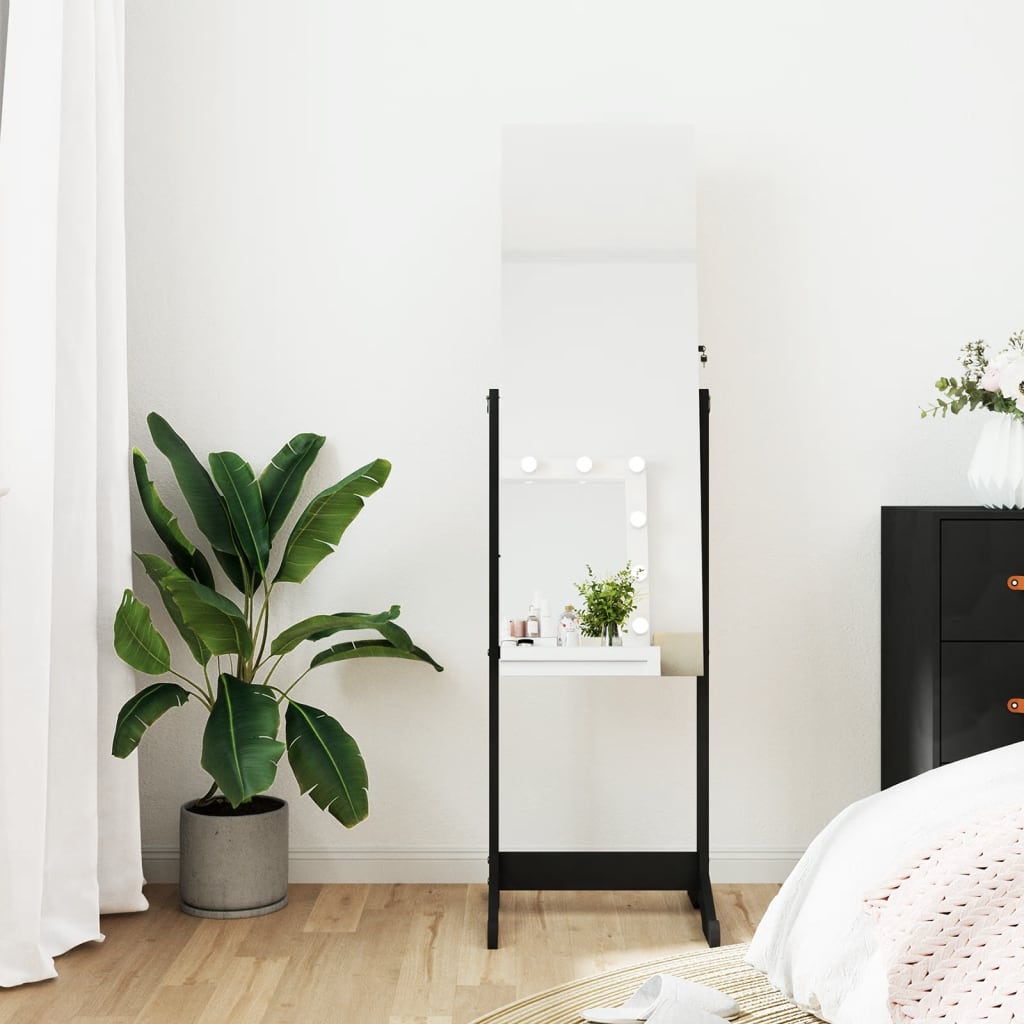 Spiegel-Schmuckschrank Freistehend 42X38X152 Cm
