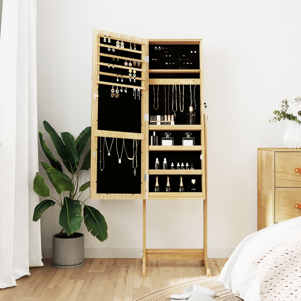 Spiegel-Schmuckschrank Freistehend 42X38X152 Cm