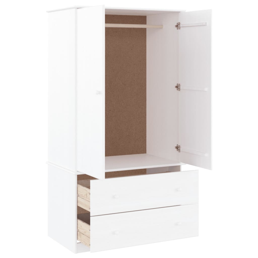 Kleiderschrank Alta 90X55X170 Cm Massivholz Kiefer