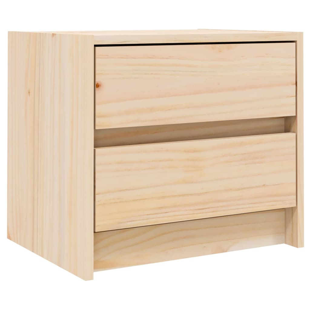 Nachttisch 40X31X35,5 Cm Massivholz Kiefer