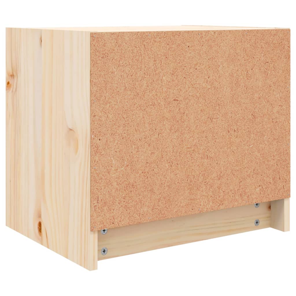 Nachttisch 40X31X35,5 Cm Massivholz Kiefer