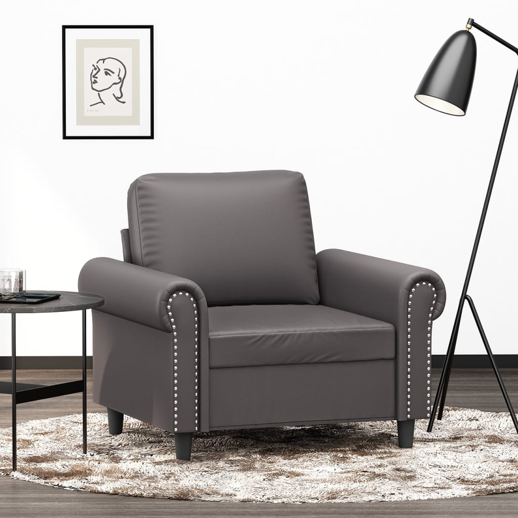 Sessel -Braun Kunstleder