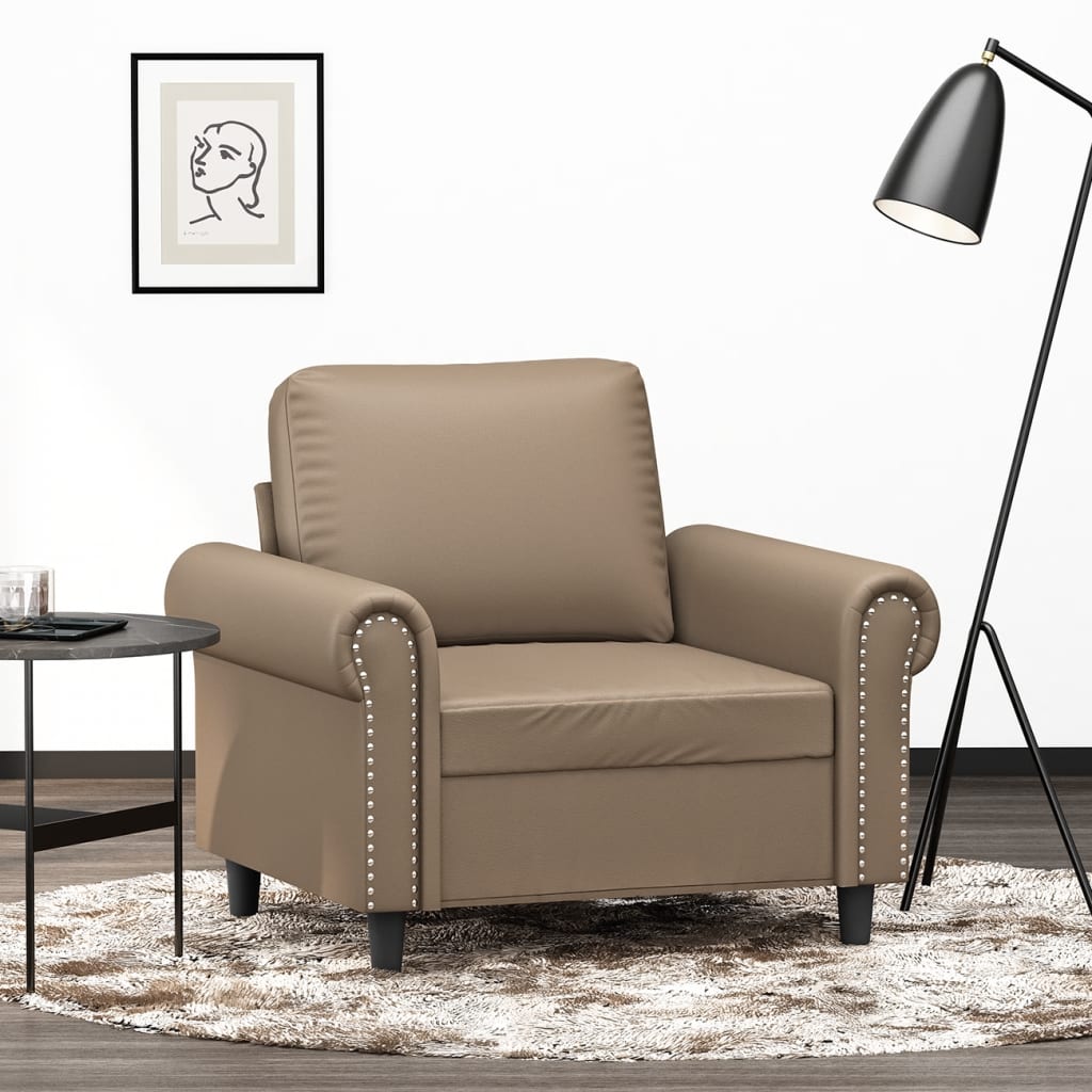 Sessel -Braun Kunstleder