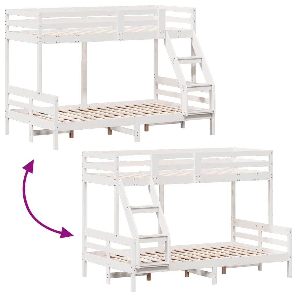 Etagenbett 90X200/120X200 Cm Massivholz Kiefer