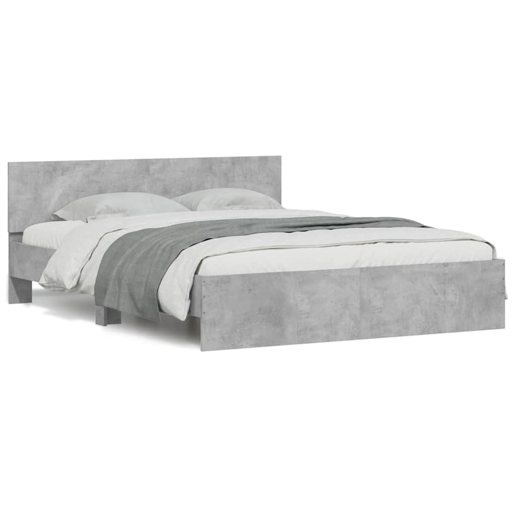 Bettgestell Mit Kopfteil Und Led-Leuchten Sonoma-Eiche 75X190Cm