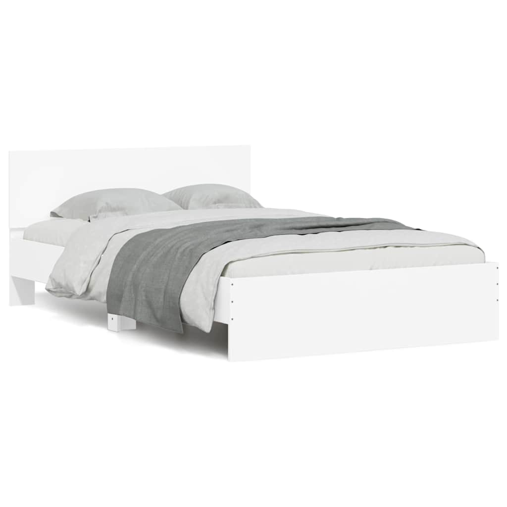Bettgestell Mit Kopfteil Und Led-Leuchten Sonoma-Eiche 75X190Cm