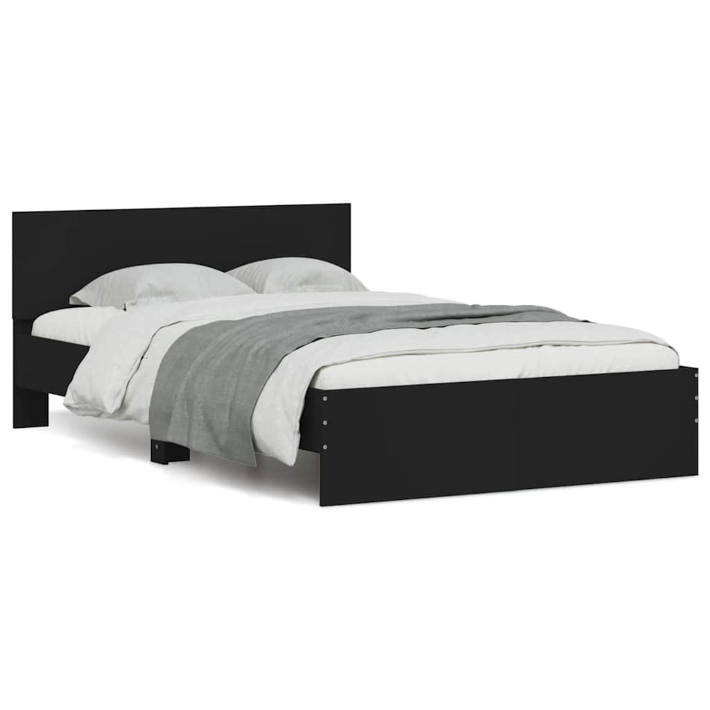 Bettgestell Mit Kopfteil Und Led-Leuchten Sonoma-Eiche 75X190Cm
