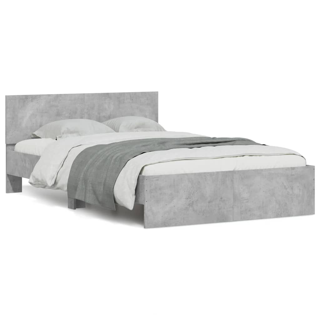 Bettgestell Mit Kopfteil Und Led-Leuchten Sonoma-Eiche 75X190Cm