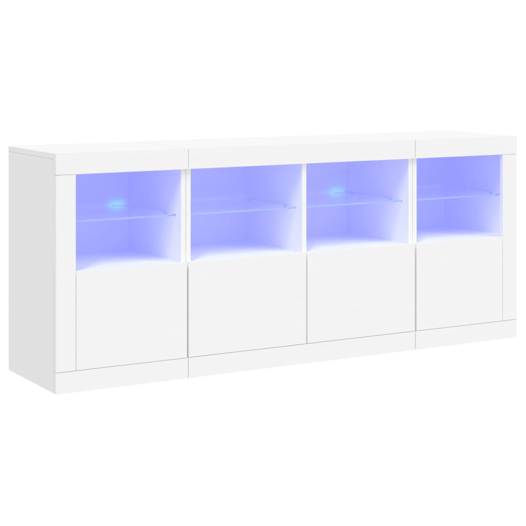 Sideboard Mit Led-Leuchten 163X37X67 Cm