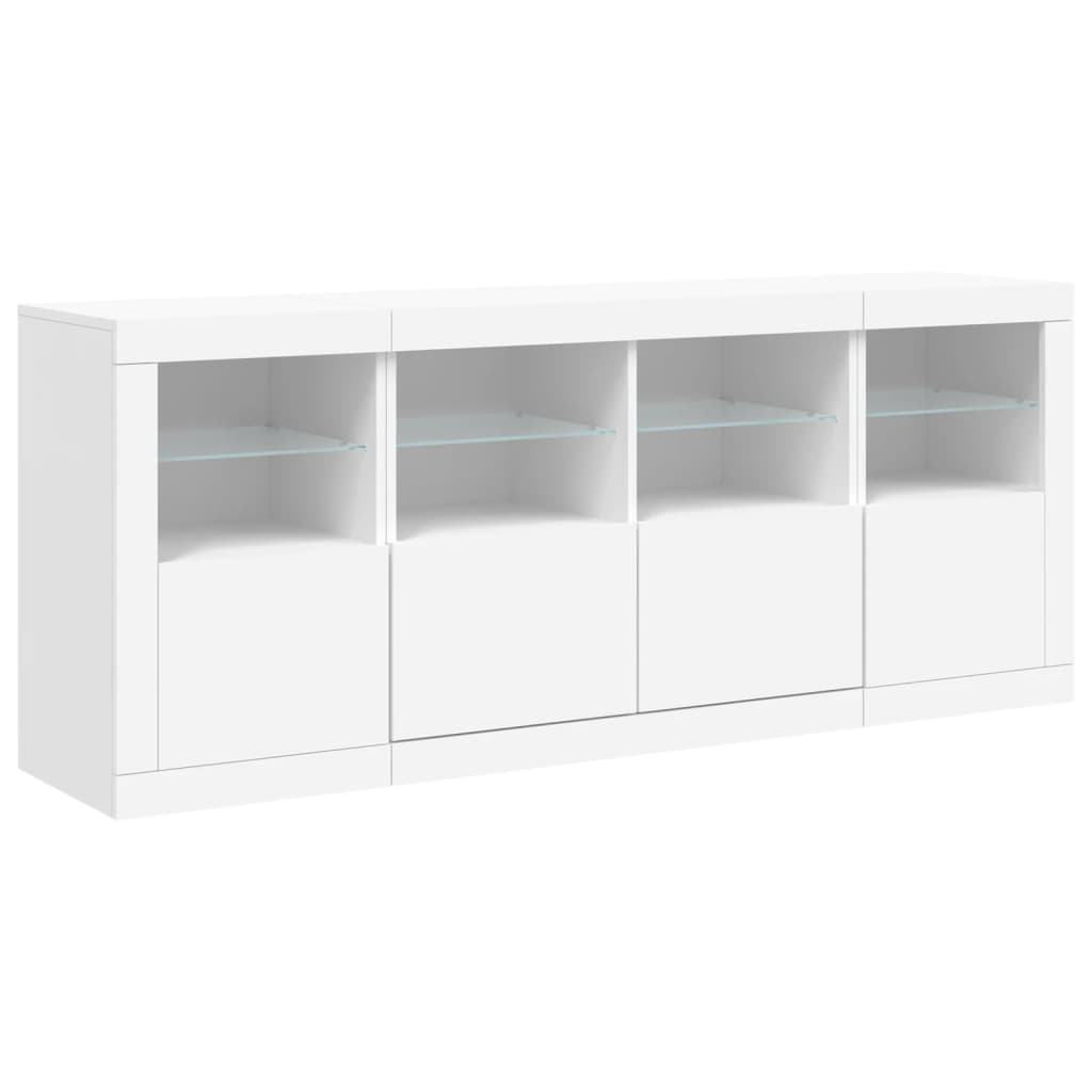 Sideboard Mit Led-Leuchten 163X37X67 Cm