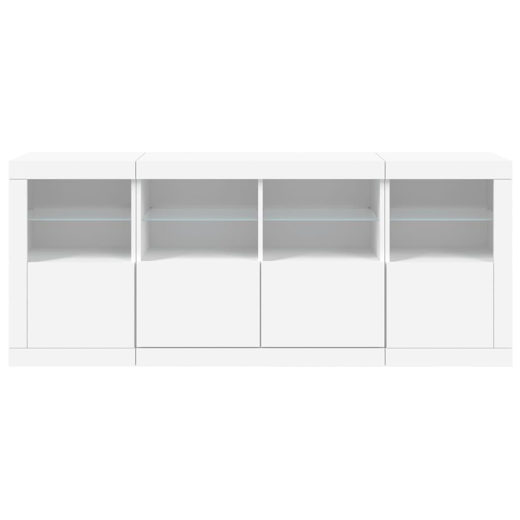 Sideboard Mit Led-Leuchten 163X37X67 Cm