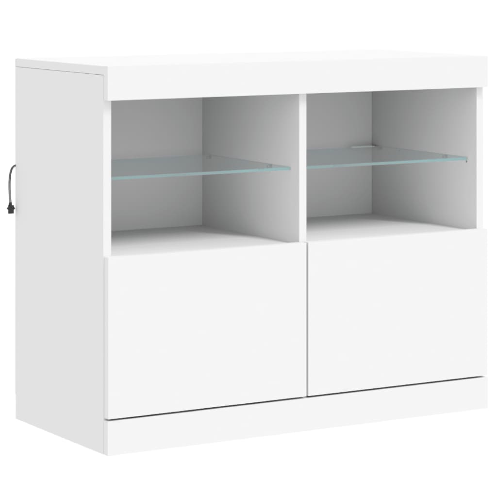 Sideboard Mit Led-Leuchten 163X37X67 Cm