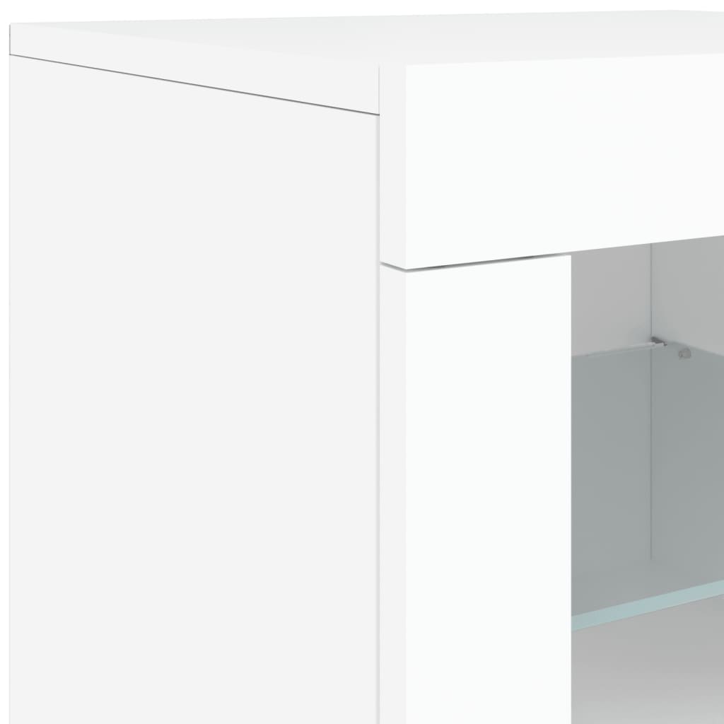 Sideboard Mit Led-Leuchten 163X37X67 Cm