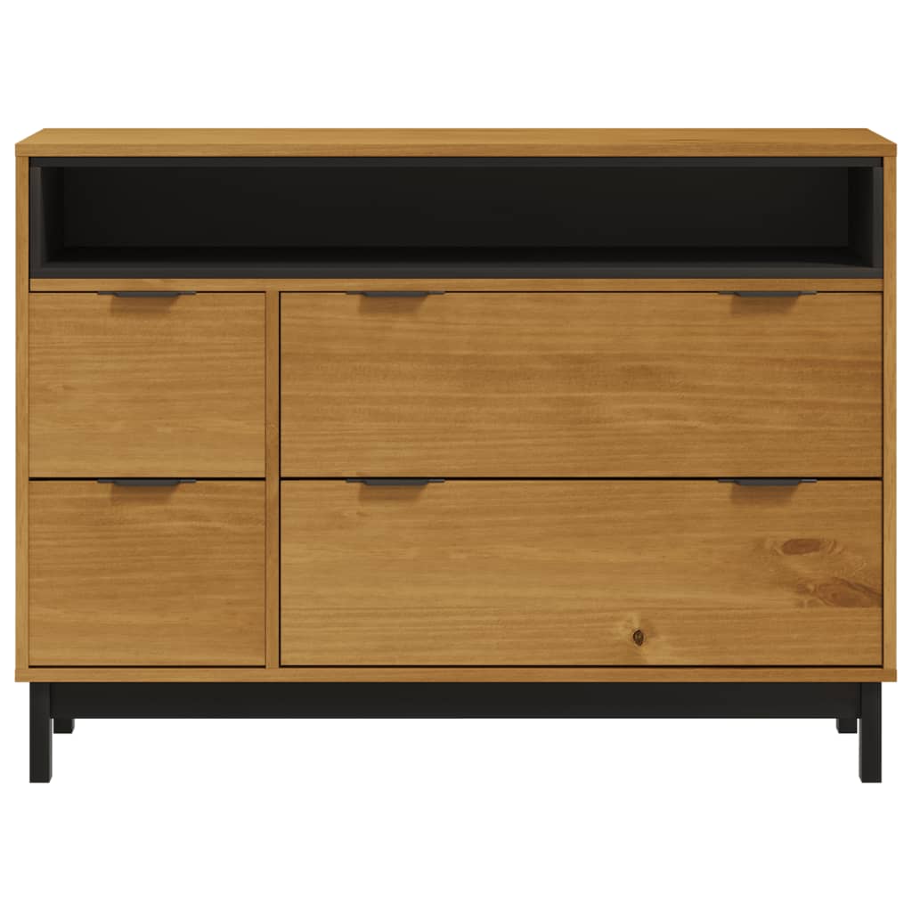 Schubladenschrank Flam 110X40X80 Cm Massivholz Kiefer