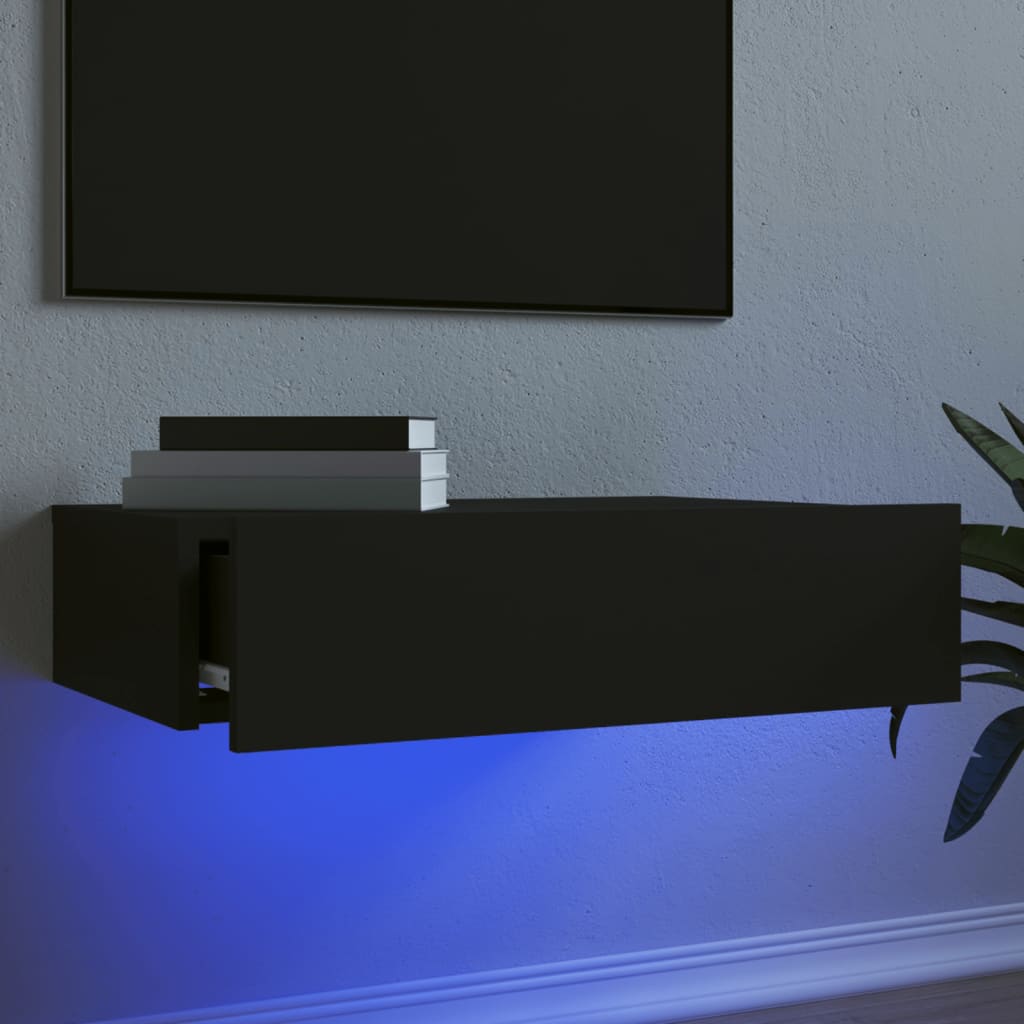 Tv-Schrank Mit Led-Leuchten Artisan-Eiche 60X35X15,5 Cm