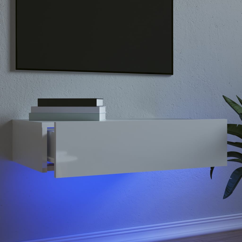 Tv-Schrank Mit Led-Leuchten Artisan-Eiche 60X35X15,5 Cm