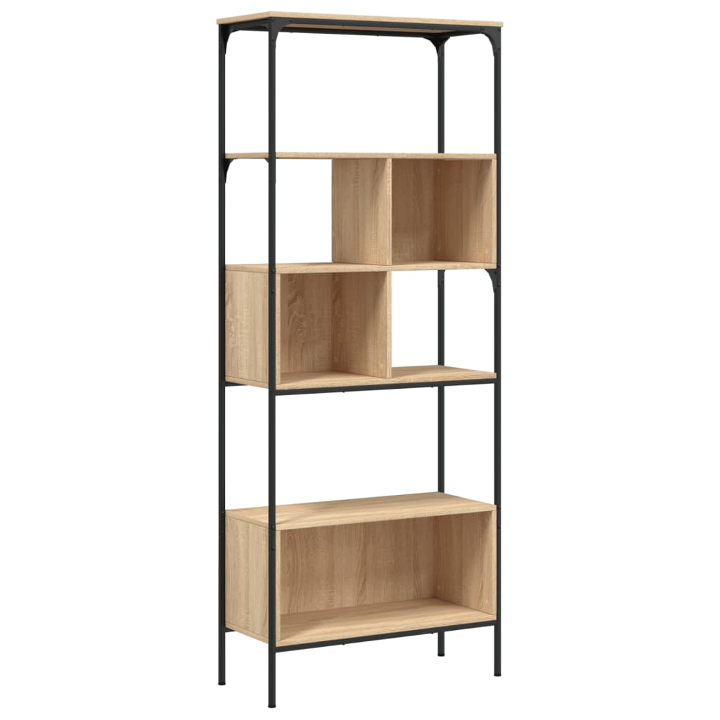 Bücherregal 5 Böden Sonoma-Eiche 76X33X188,5 Cm Holzwerkstoff