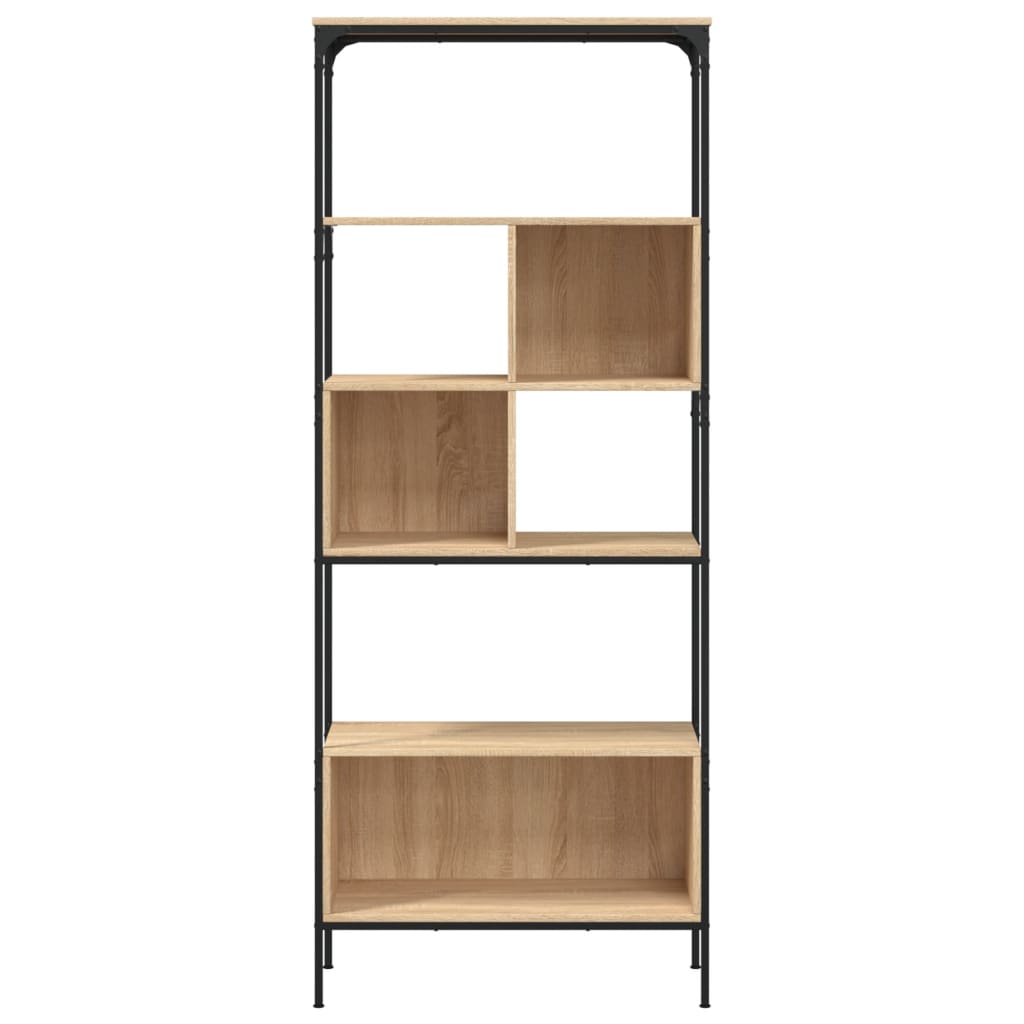 Bücherregal 5 Böden Sonoma-Eiche 76X33X188,5 Cm Holzwerkstoff