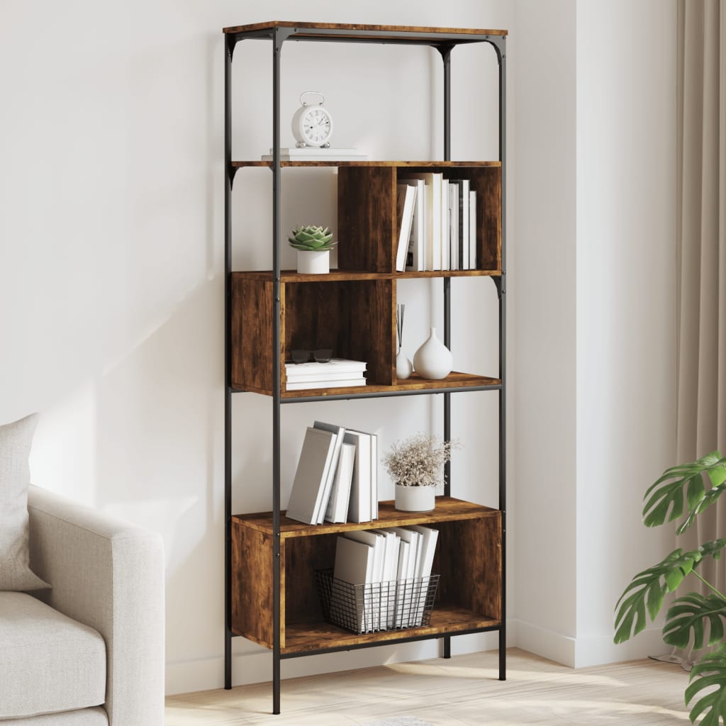 Bücherregal 5 Böden Sonoma-Eiche 76X33X188,5 Cm Holzwerkstoff