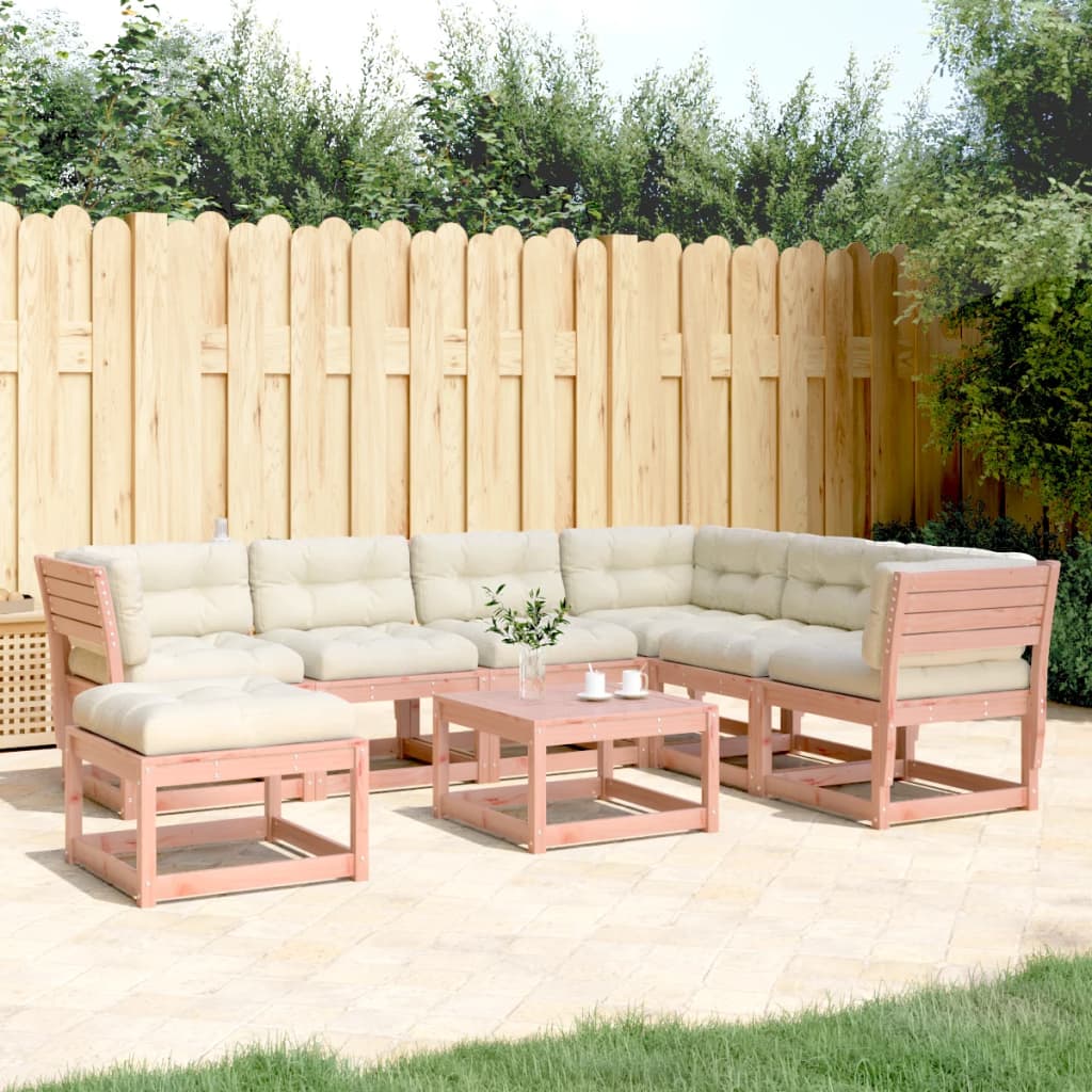 7-Tlg. Garten-Lounge-Set Mit Kissen Massivholz