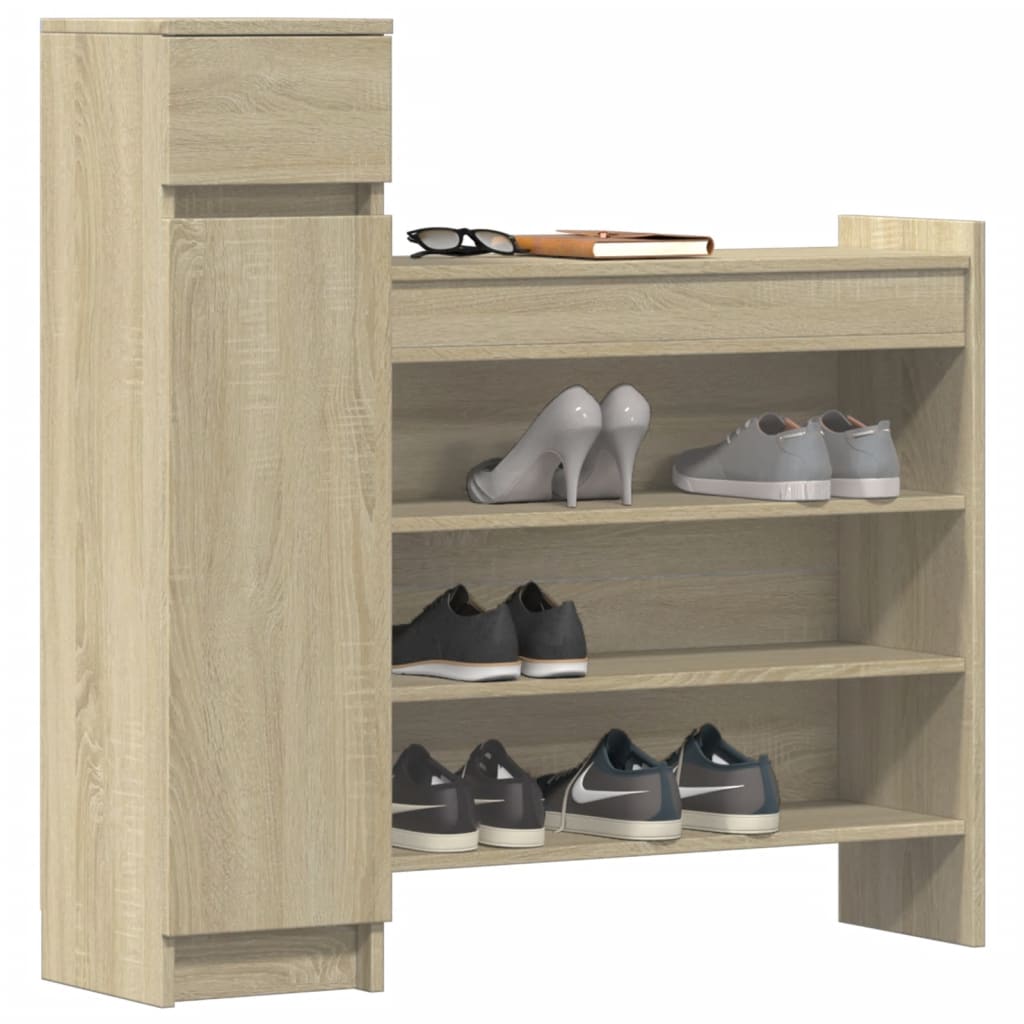 Schuhschrank Sonoma-Eiche 100,5X28X100 Cm Holzwerkstoff
