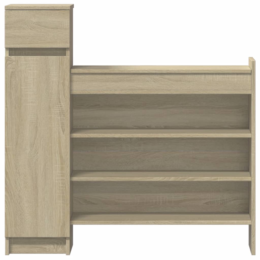 Schuhschrank Sonoma-Eiche 100,5X28X100 Cm Holzwerkstoff