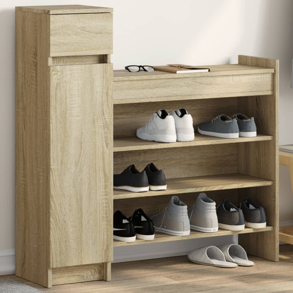 Schuhschrank Sonoma-Eiche 100,5X28X100 Cm Holzwerkstoff
