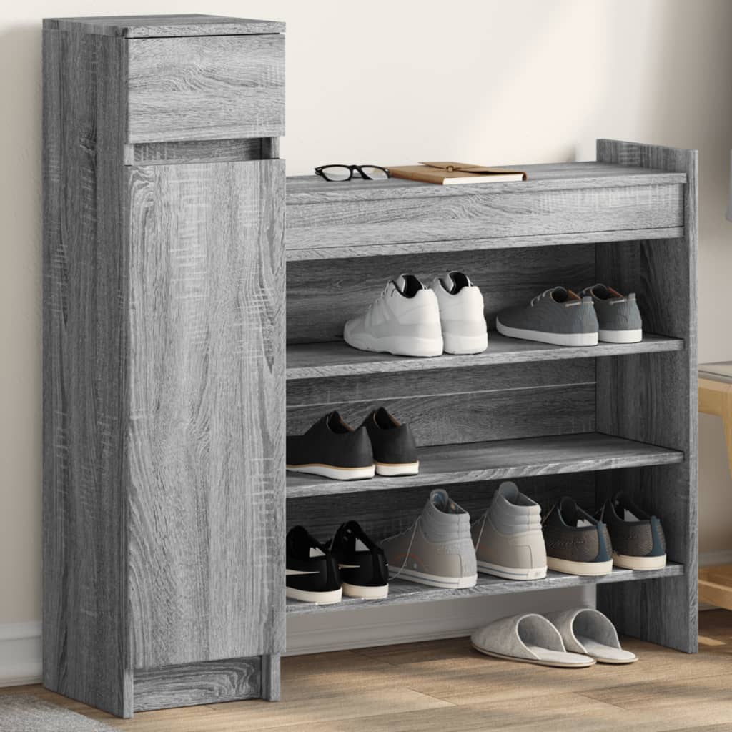 Schuhschrank Sonoma-Eiche 100,5X28X100 Cm Holzwerkstoff