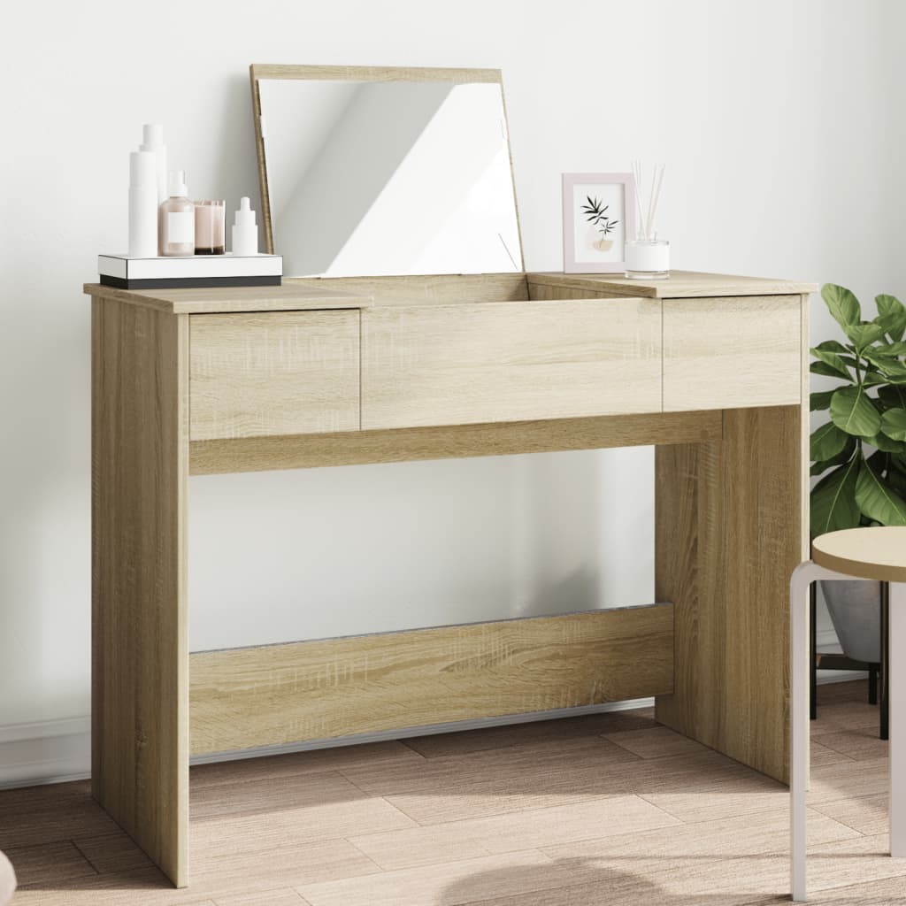 Schminktisch Mit Spiegel 100X45X76 Cm