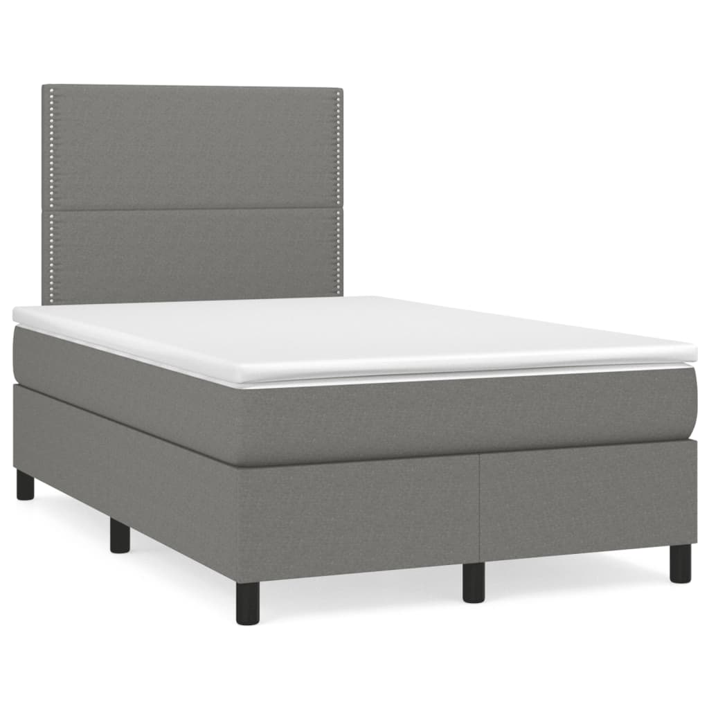 Boxspringbett Mit Matratze Stoff Dunkelgrau