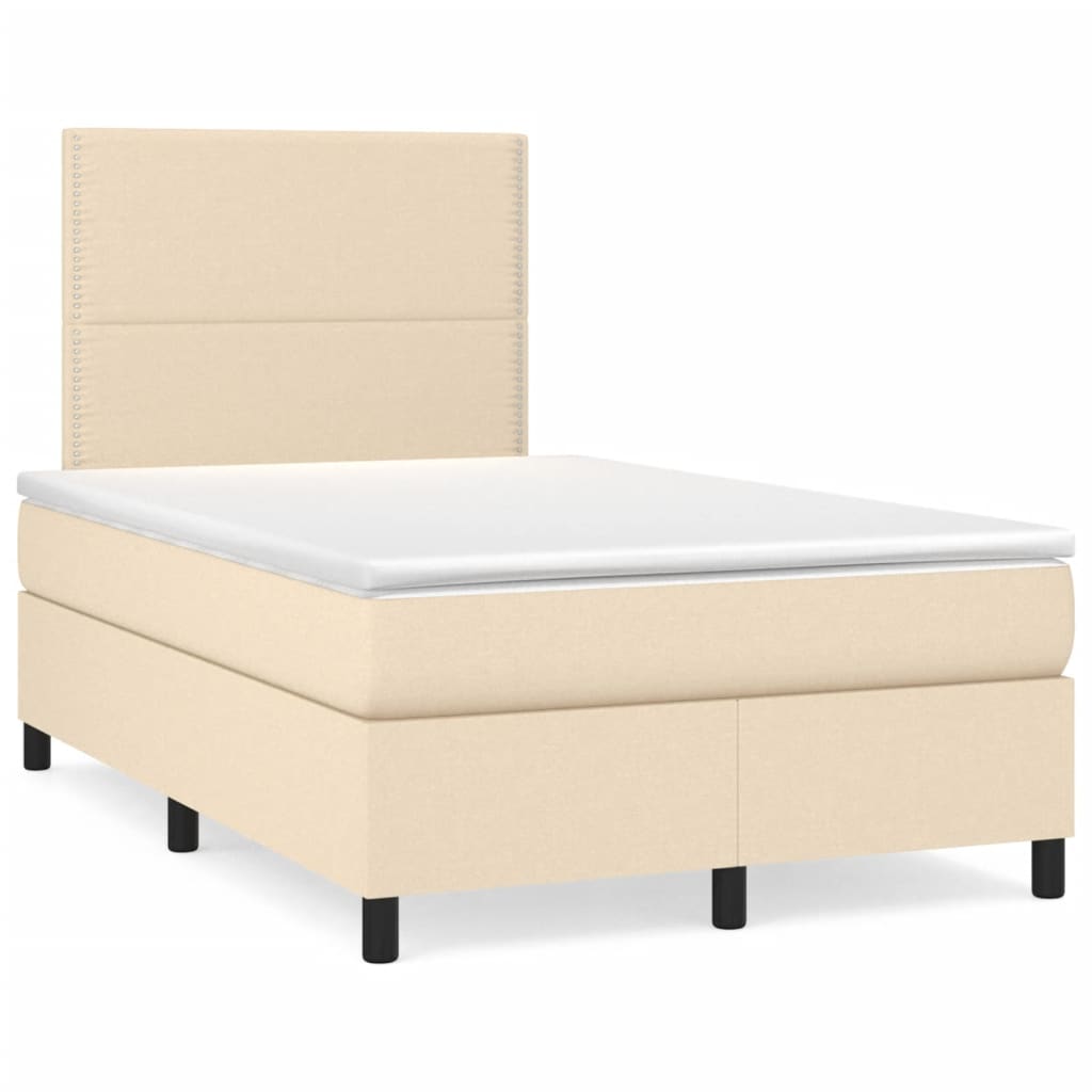 Boxspringbett Mit Matratze Stoff Creme