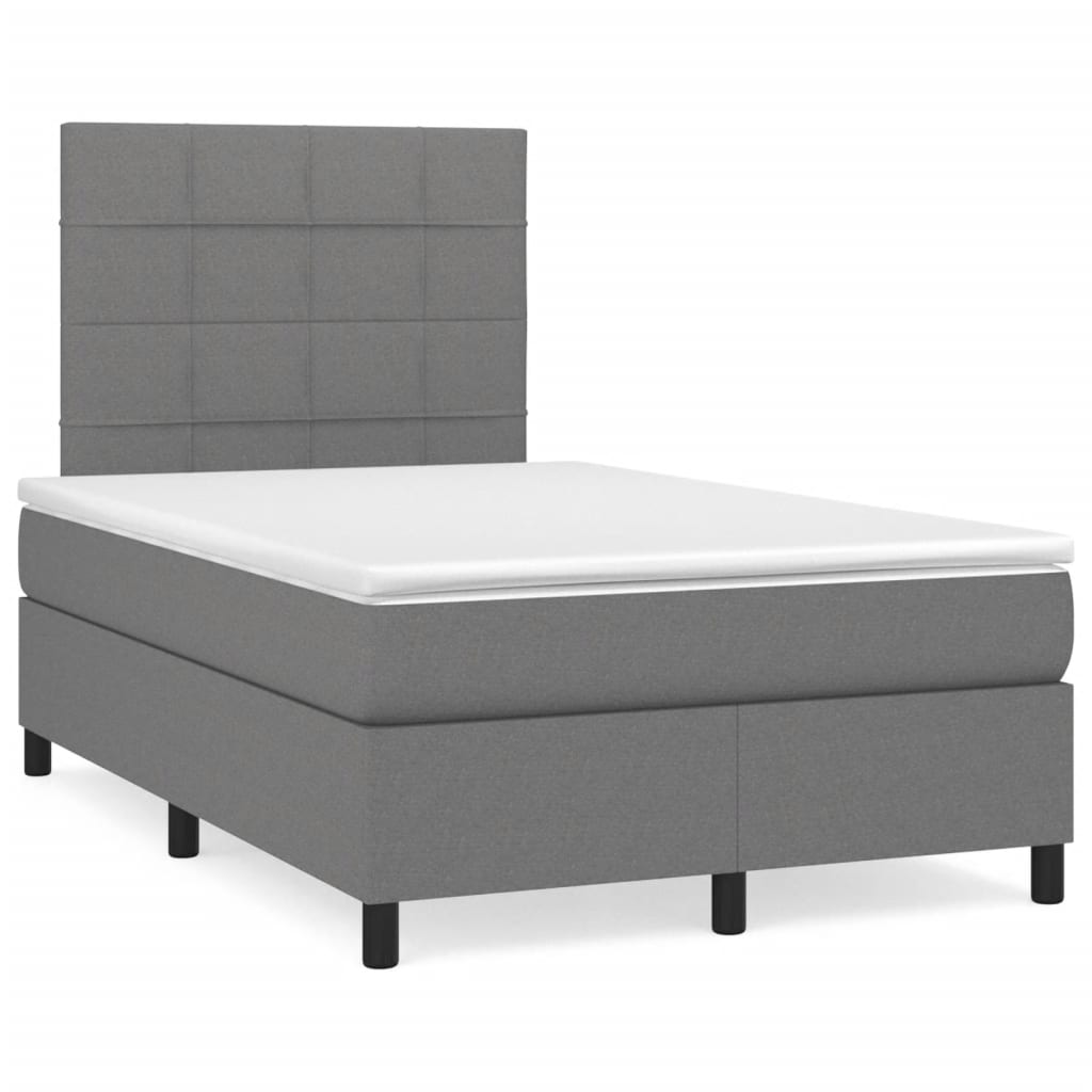 Boxspringbett Mit Matratze Stoff Dunkelgrau