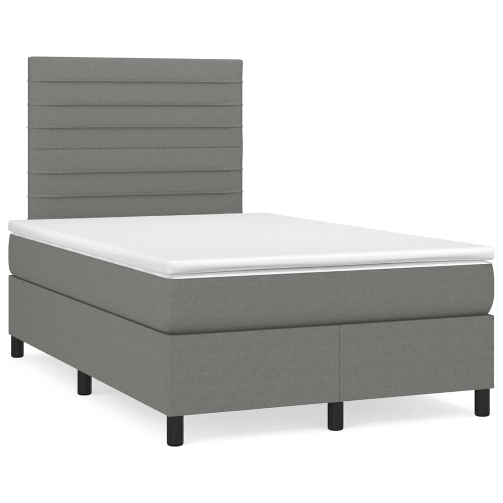Boxspringbett Mit Matratze Stoff Dunkelgrau