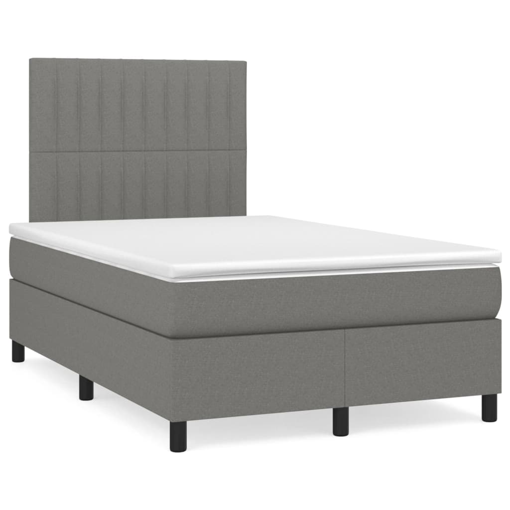 Boxspringbett Mit Matratze Stoff Dunkelgrau